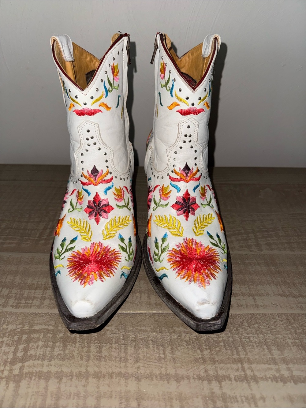 Old Gringo Summer Soul White Multicolor Floral Cowboy Boots 7.5 - Picture 11 of 12
